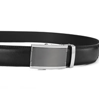 Men's Solid Buckle Leather Strap Wide Waistband - sparklingselections