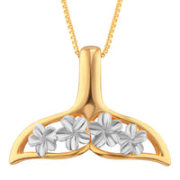 White Flower Gold Color Pendant Necklace For Women - sparklingselections