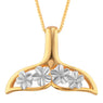 White Flower Gold Color Pendant Necklace For Women