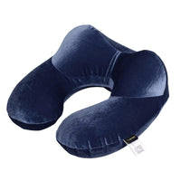 New U-Shape Inflatable Neck Pillow for Airplane Travel - sparklingselections