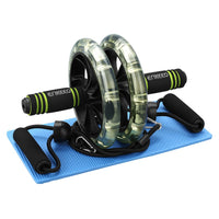 AB Roller with Easy Grip Handles Exercise Dual Wheel Roller For Core Training - sparklingselections