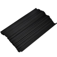 35CM Black Long Flexible Disposable Drinking Straws 100Pcs - sparklingselections