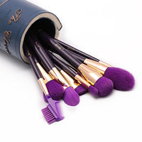 Synthetic Hair Wood Handle Makeup Tool Kits 10pcs - sparklingselections