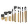 Make Up 11 pcs Wood Handle Makeup Cosmetic Eyeshadow Foundation Concealer Brush Set