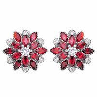 Winter Snowflake Flower Bridal Earrings - sparklingselections