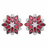 Winter Snowflake Flower Bridal Earrings