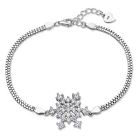 Winter Snowflake Bridal Bracelet For Christmas Gift - sparklingselections