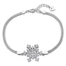 Winter Snowflake Bridal Bracelet For Christmas Gift