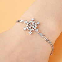 Winter Snowflake Bridal Bracelet For Christmas Gift - sparklingselections