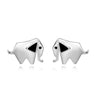 Silver Lucky Elephant Stud Earrings