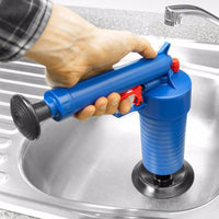 High Pressure Air Drain Blaster Cleaner Bath Toilets, Bathroom, Shower, Kitchen Clogged Pipe Bathtub Pressure Pump Cleaner - sparklingselections