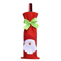 Red Wine Bottle Cover Bags For Table Decoration Home Party - sparklingselections