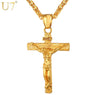 Crucifix Jesus Piece Pendant Necklace