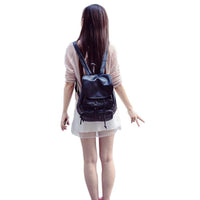 Women Backpacks Solid Soft Leather Backpack - sparklingselections