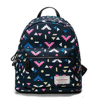 Teenage Girl Boy Print Zipper Backpack Bag - sparklingselections