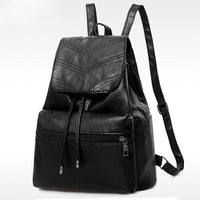 Women's Fashion Leather Travel Backpack - sparklingselections