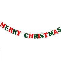 Christmas Decoration Home Bunting Banner Garland Props Flag - sparklingselections