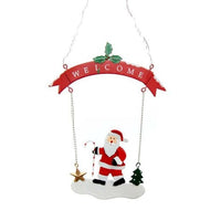 Metal Christmas Pendant Santa Claus Hanging Ornament - sparklingselections