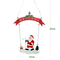 Metal Christmas Pendant Santa Claus Hanging Ornament - sparklingselections