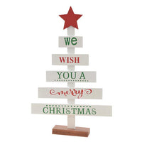Merry Christmas Bedroom Desk Decoration Wooden Tree - sparklingselections