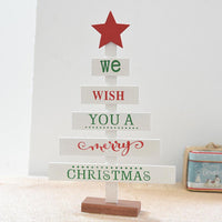 Merry Christmas Bedroom Desk Decoration Wooden Tree - sparklingselections