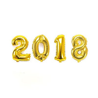 2018 New Year Number Foil Balloon Christmas Festival Home Decoration - sparklingselections