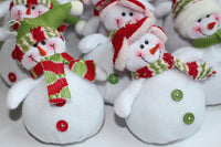 3PCS Snowman Wearing Hat Christmas Doll Toy Decoration Xmas Tree Hanging Ornaments - sparklingselections