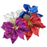 4 Pcs 20cm Christmas Flowers Xmas Tree Flower Ornament