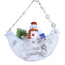 Moon Snowman Christmas Scene Layout And Decorative Christmas Tree Ornaments