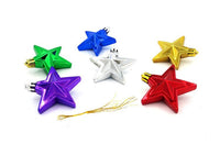 6Pcs  Christmas Star Gift Home Party Pendant Decoration Ornaments - sparklingselections