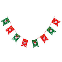 Christmas Decoration Home Bunting Banner Garland Props Snowman Flag - sparklingselections