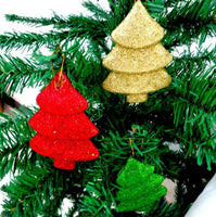 3Pcs Christmas Party Xmas Tree Ornaments Hanging Decorations 8cm x5.5cm Ornaments - sparklingselections