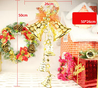 Merry Christmas Tree Hanging Bell  50cm x26cm  Christmas Decoration - sparklingselections