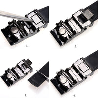 Fashionable Genuine Leather Ratchet Belt For Men - sparklingselections