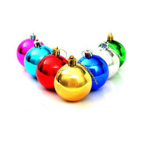 6Pcs Modern Christmas Balls Baubles Party Xmas Tree Decorations Hanging Ornament - sparklingselections