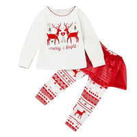 Kids Toddler Baby Girl Letter Outfit Clothes Christmas Costumes - sparklingselections