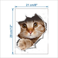 Cat Toilet Seat Wall Sticker Removable Bathroom Decals - sparklingselections