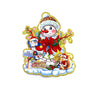 Christmas Snowman Carrying Gifts Outside of Window Wall Sticker