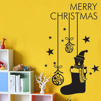 Merry Christmas Socks Wall Sticker - sparklingselections