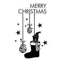 Happy New Year Merry Christmas PVC Wall Sticker Decals - sparklingselections