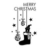 Merry Christmas Socks Wall Sticker