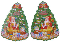 Merry Christmas Background Santa Claus Removable Wall Sticker - sparklingselections