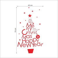 Merry Christmas Letter Tree Wall Sticker - sparklingselections