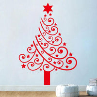 Merry Christmas Tree Wall Stickers - sparklingselections