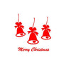 New Merry Christmas Bells Removable  Wall Sticker