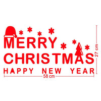 Merry Christmas Happy New Year Wall Sticker - sparklingselections