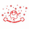 Merry Christmas Santa Claus Snowflake Wall Sticker