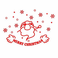 Merry Christmas Santa Claus Snowflake Wall Sticker - sparklingselections