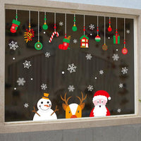 New Living Room Xmas Santa Claus Snowman Wall Sticker - sparklingselections