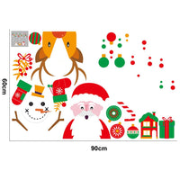 New Living Room Xmas Santa Claus Snowman Wall Sticker - sparklingselections
